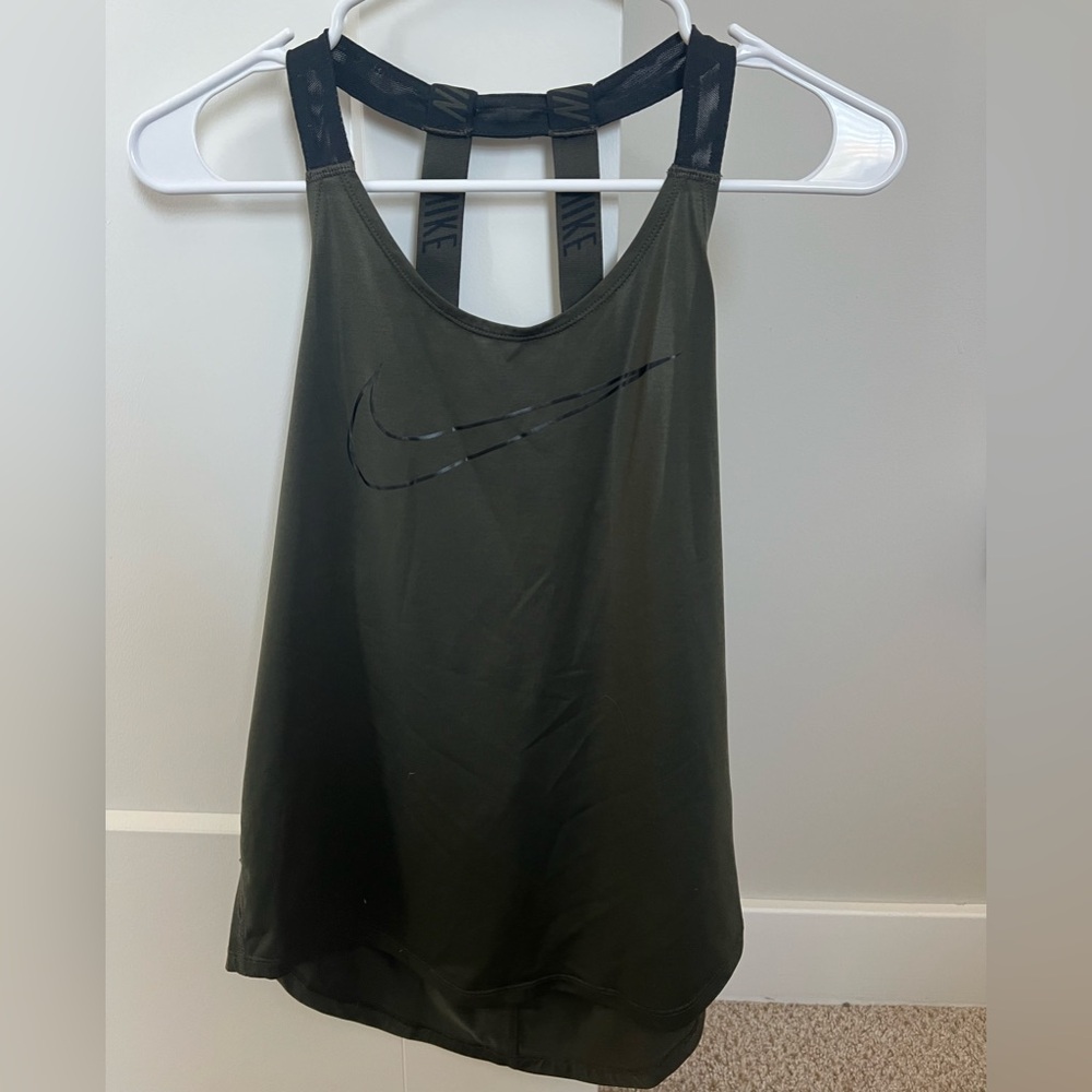 Nike Dri-Fit Green Cut Out Sleeveless Tank Top